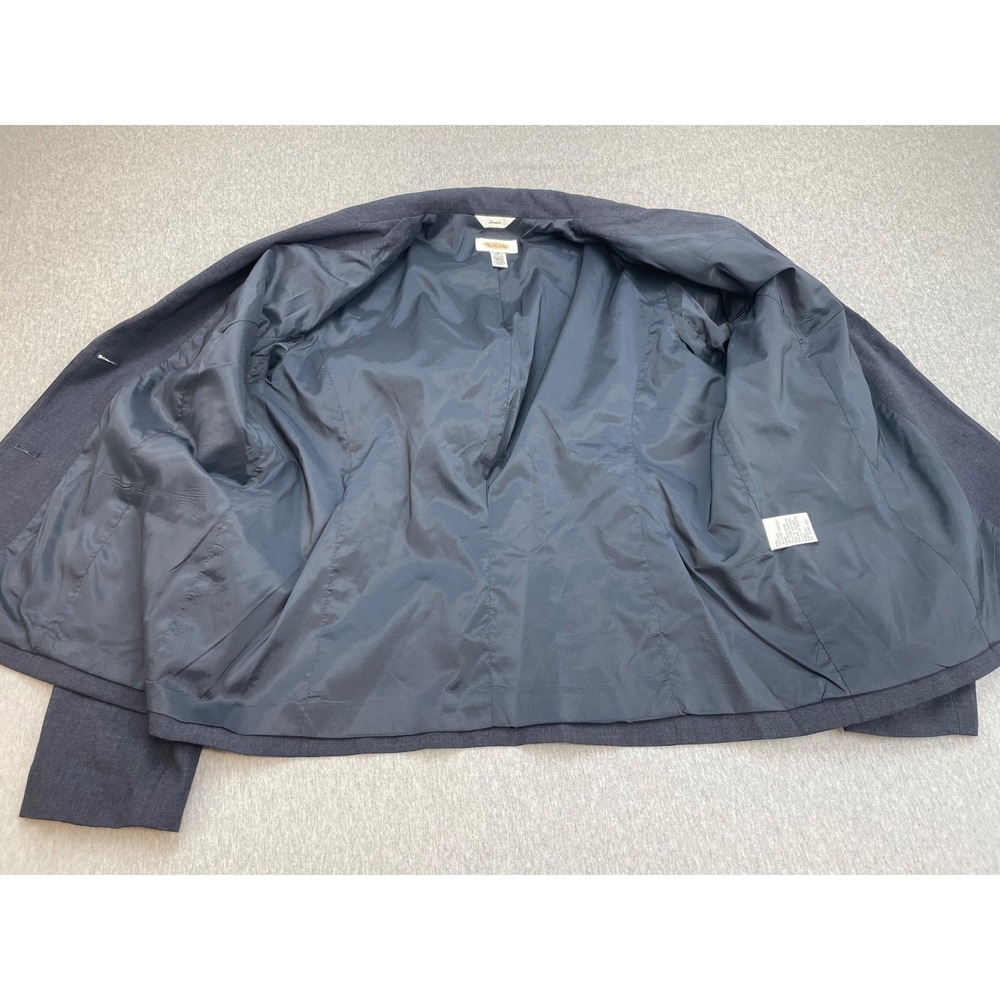 Talbots‎ Blazer Womens 18 Blend Navy Blue Wool Stretch 2-Button Single Breast - Picture 3 of 8